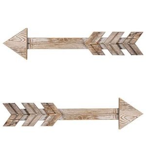 Set 2 Wooden Arrow Wall Rustic Wood Arrow Sign